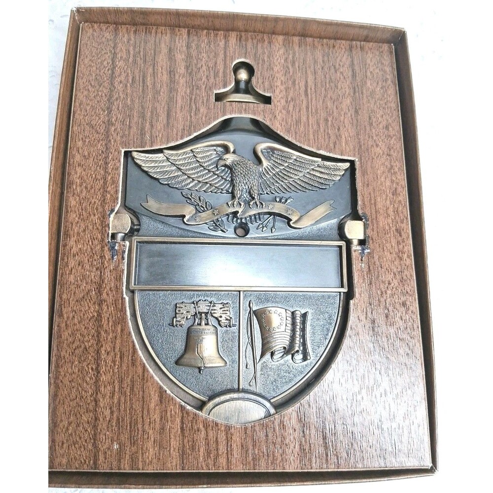 Vintage Brass & Bronze Eagle Bi-Centennial Liberty Bell Door Knocker Set